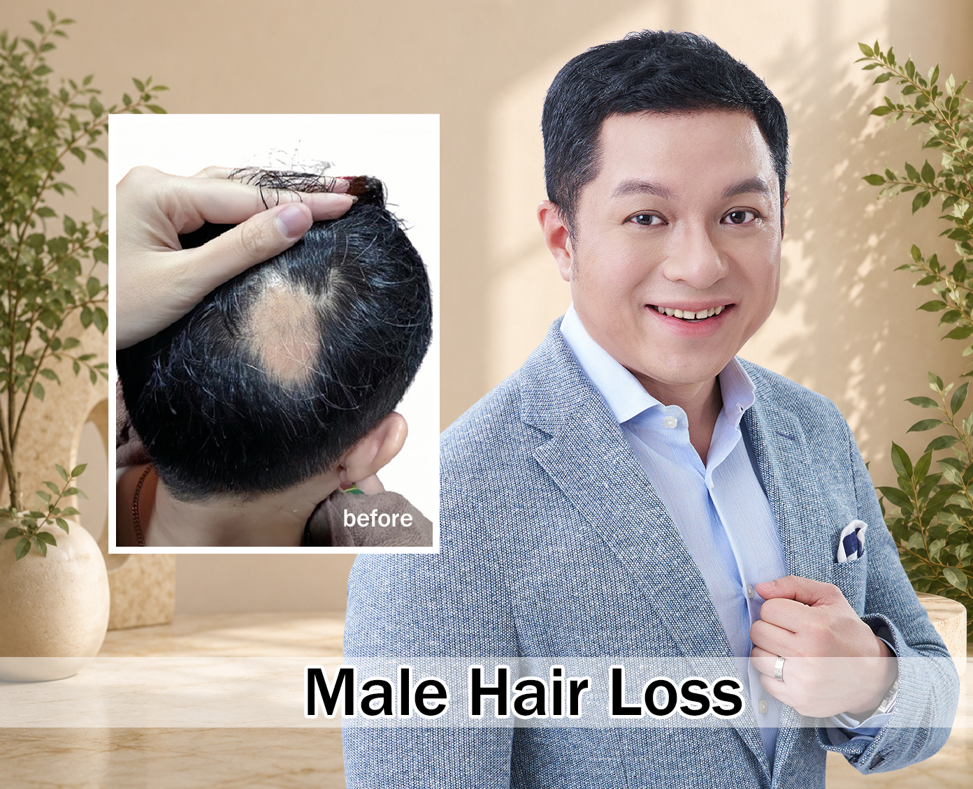 Before and after hair result 4